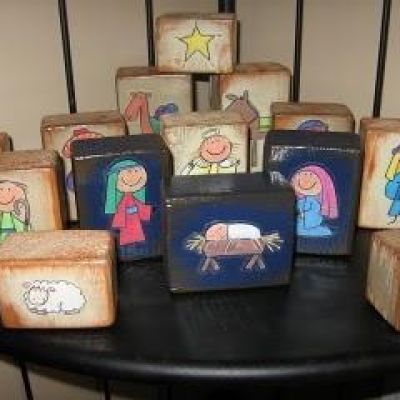 DIY Nativity Blocks for kids to play with