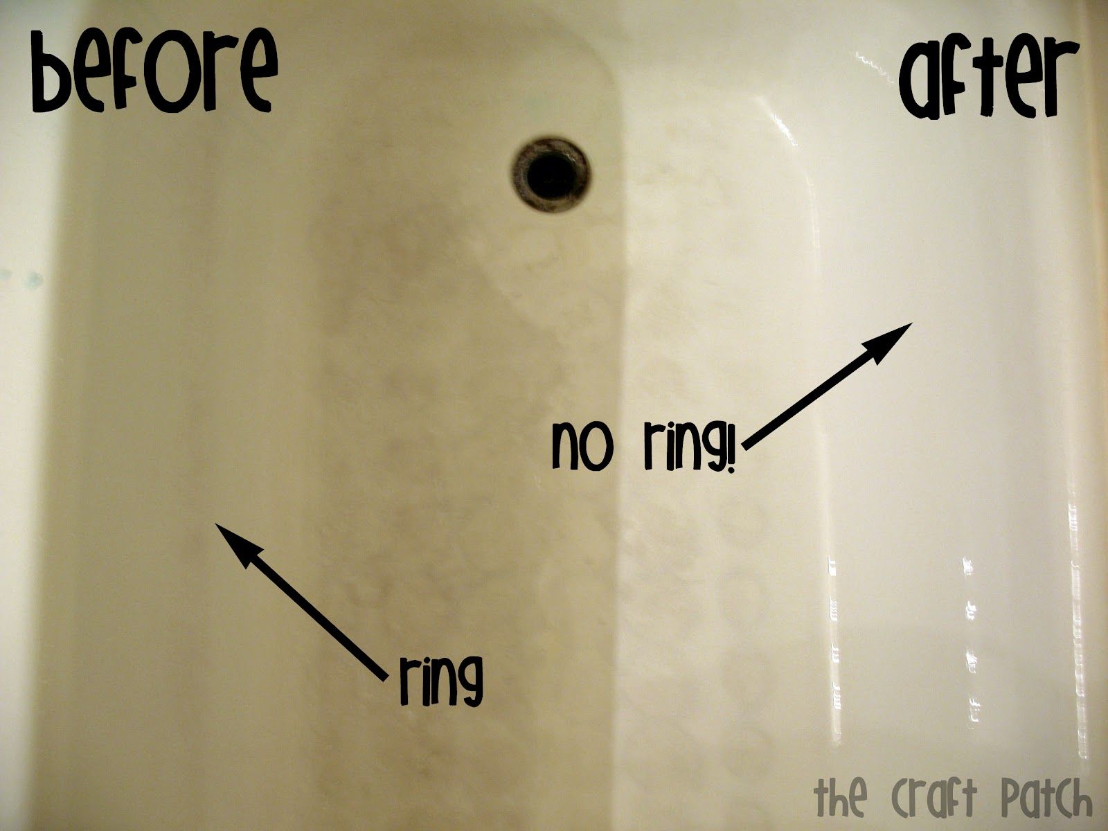 DIY bathtub cleaner — equal parts dish soap and vinegar.  The website recommend