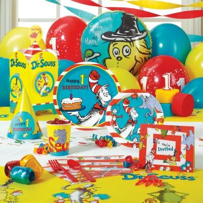 Dr. Seuss 1st Birthday Classic Party Pack for 8
