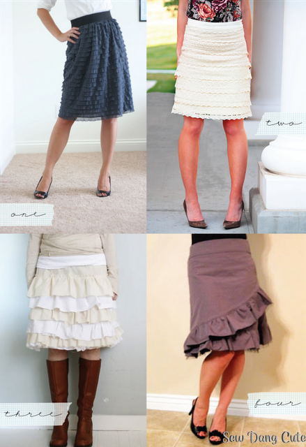 Easy tutorials for sewing CUTE skirts