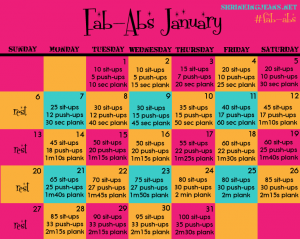Fab Abs January Calendar
