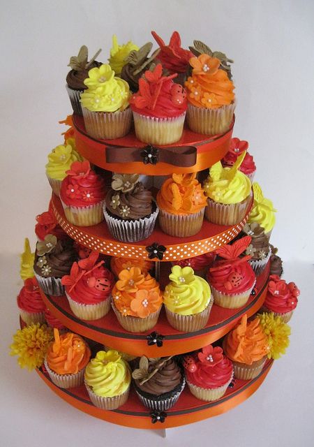 Fall Wedding Cupcake Tower