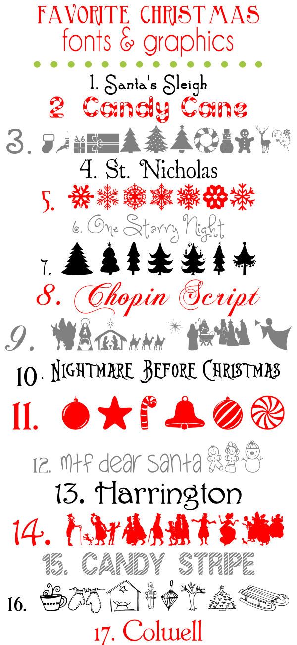 Favorite Free Christmas Fonts and Graphics