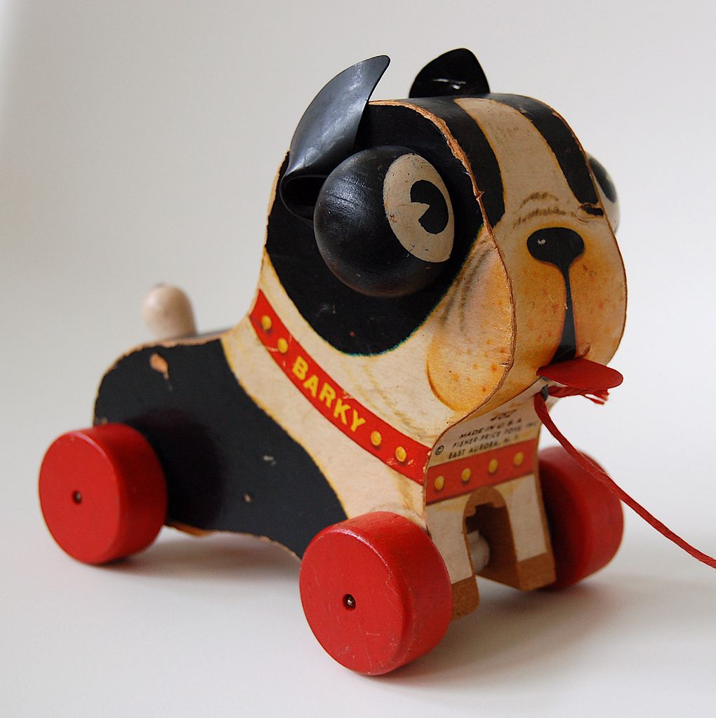 Fisher Price Boston Terrier Barky Pull Toy