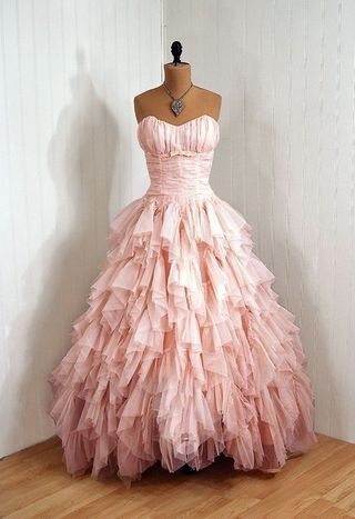 Frilly pink vintage dress