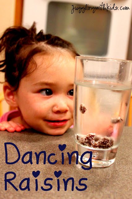 Fun experiment–Make raisins dance with 2 simple ingredients.