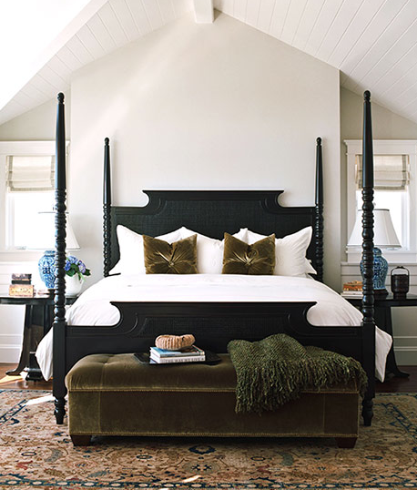 Gorgeous bedroom on Lido Isle. Interior design by Julie Hovnanian.