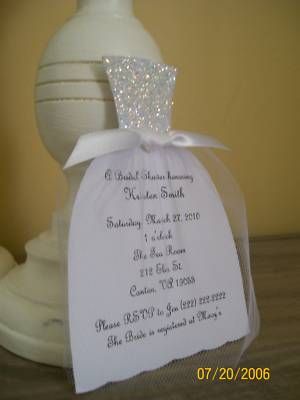 Handmade"Wedding Dress" Bridal Shower Invitation. These are so cute!