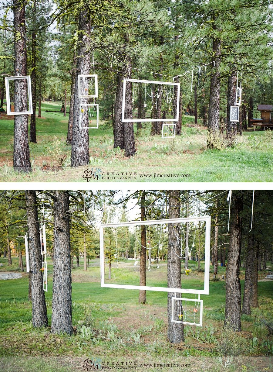 Hang frames for guests to take fun photos!