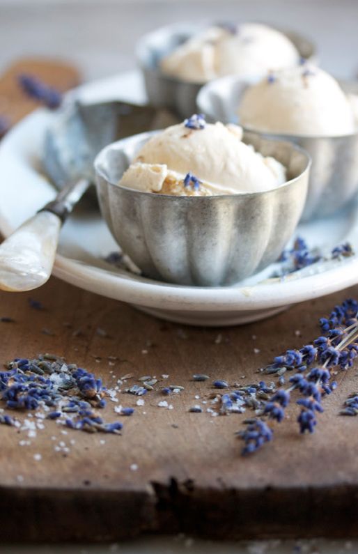 Homemade Lavender Ice Cream, interesting.