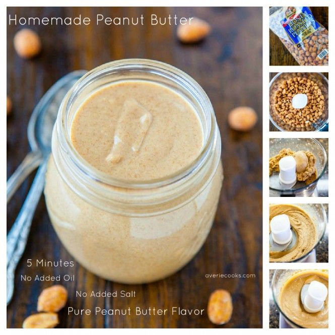 Homemade Peanut Butter in 5 minutes. Pinner says: "Once you try pure fresh