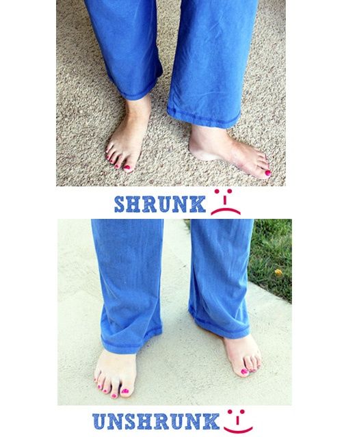 How To Un-Shrink Clothes. I had no idea this was even possible!!! – – I'm so