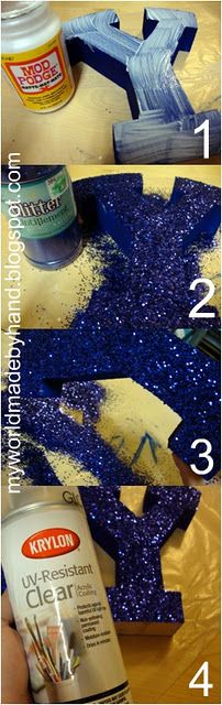 How to modge podge glitter that wont fall off…