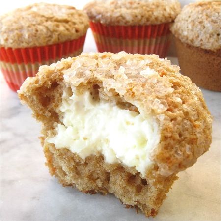 Inside-out carrot cake muffins