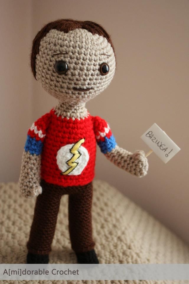 It's a crocheted Sheldon!
