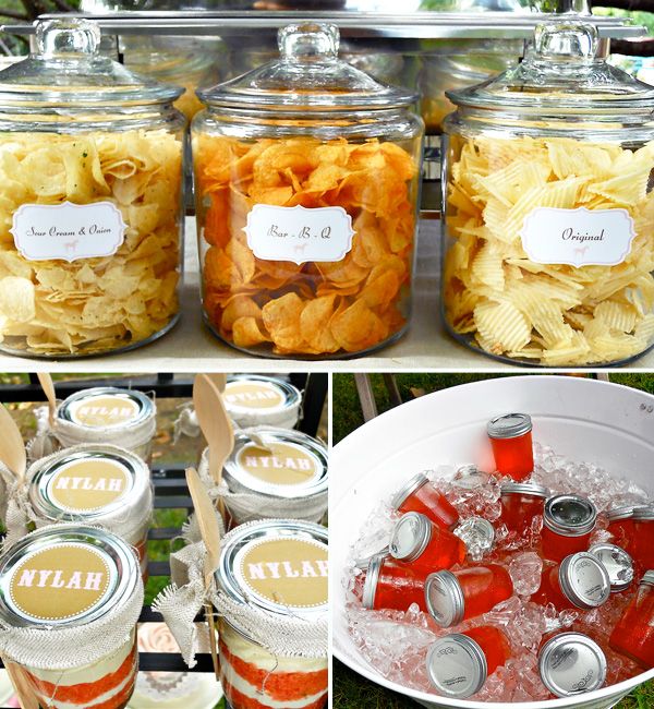 Kids pony party but TONS of cute ideas for a casual BBQ – love the chips in the