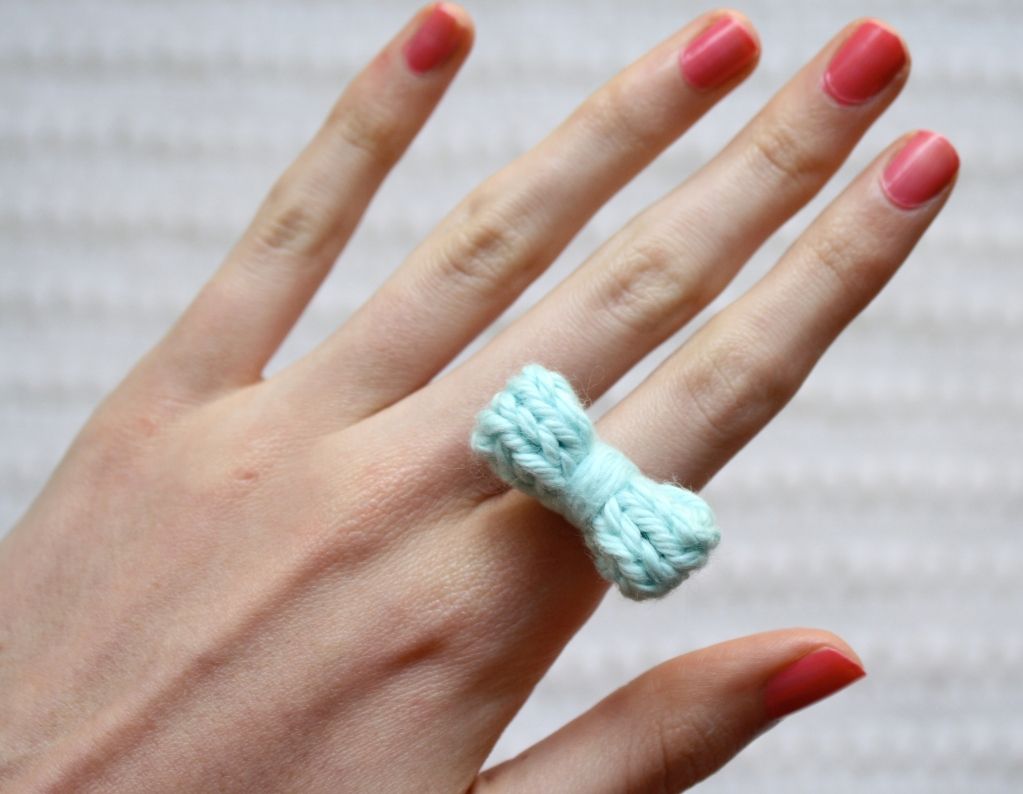 Knit Bow Ring Pattern