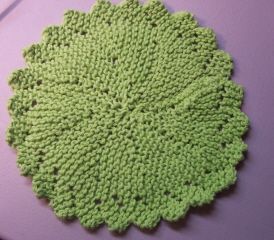 Knit Round Dishcloth Pattern
