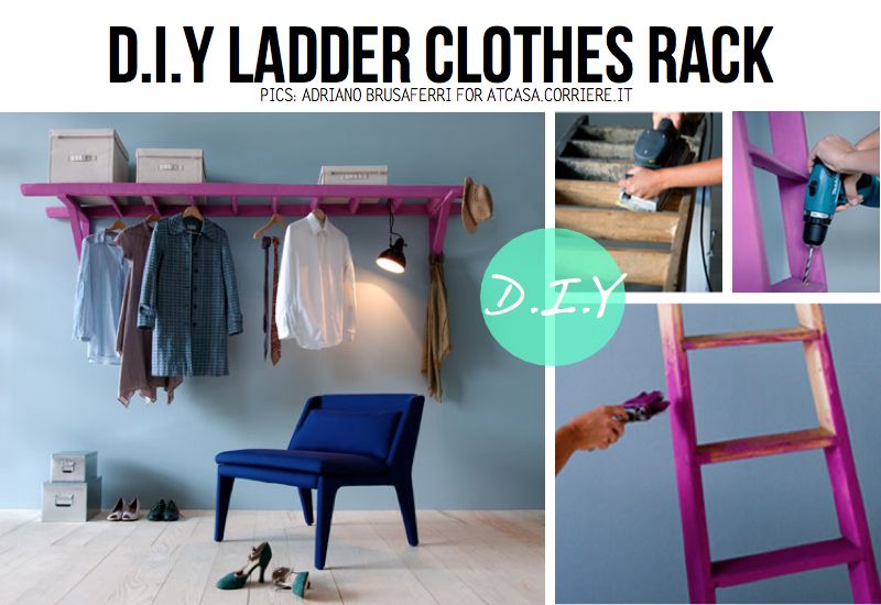 Ladder clothes rack, brilliant!