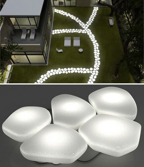 Lighted Stepping Stones