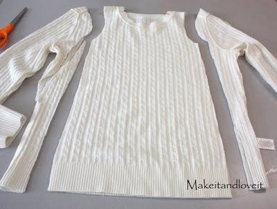 Make a kid's dress from an old sweater