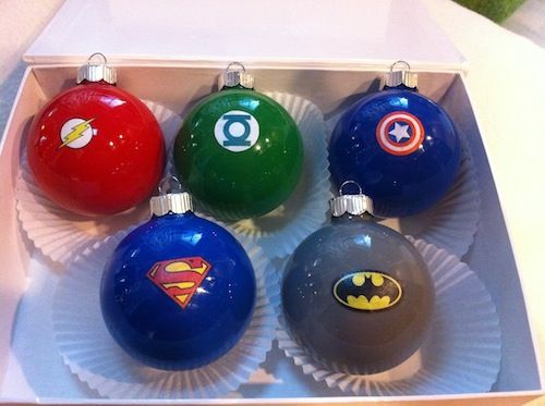 Make your own superhero ornaments!!! These are AWESOME and so simple..
