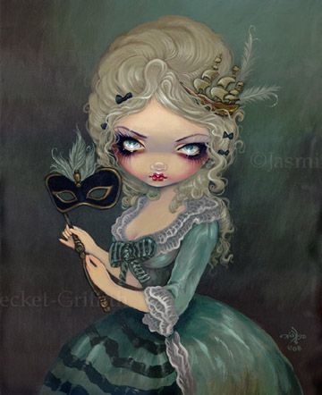 Marie Masquerade – my original acrylic painting – one of my best, and most popul