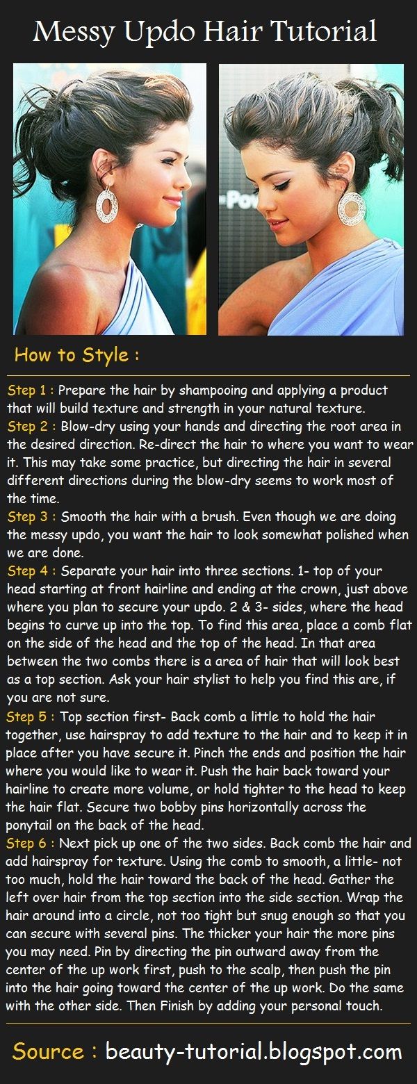 Messy Updo Hairstyle Tutorial