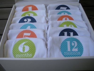 Monthly Onesies–Great shower gift idea!