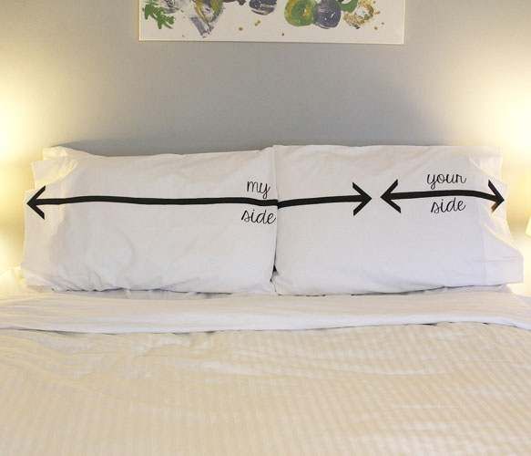 My Side Your Side pillows! Haha I need this.
