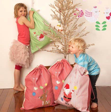 Nifty! Santa sacks- leave old toys for santa to take and fix up and give to othe