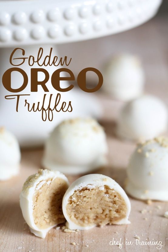 No-Bake Golden Oreo Truffles – Click image to find more popular food & drink