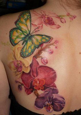 Orchid tattoo – for hip