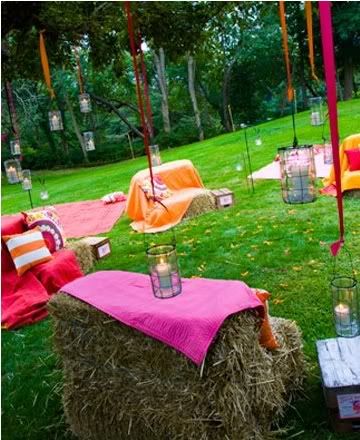 Outdoor party seating