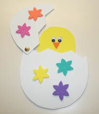 Peek-A-Boo Chick  This cute Easter craft a kid favorite. Cut out your craft foam