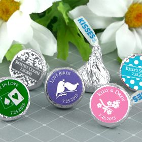 Personalized Chocolate Hersheys Kisses -Sweet favor idea for the bridal shower a