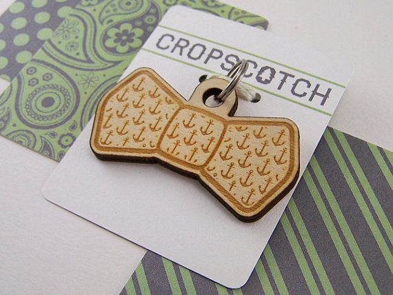 Pet ID tag with anchors for your water dog! from Cropscotch on Etsy