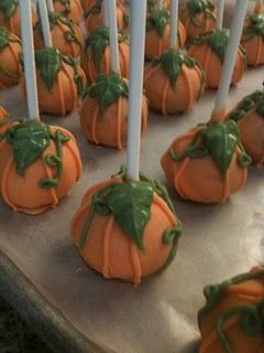 Pumpkin cake pops