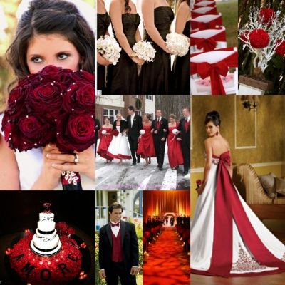 Red, White, and Black Wedding