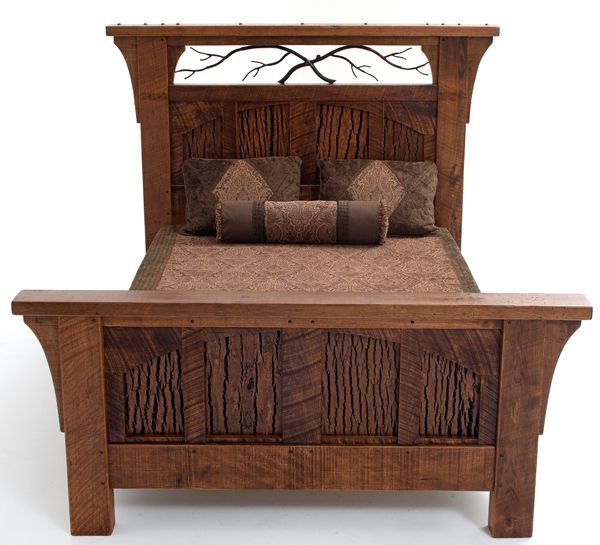 Rustic Bedroom Furniture, Log Bed, Mission Beds, Burl Wood Furnishings, Log Cabi
