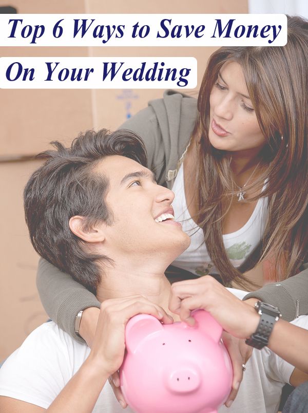 Six tips for saving money on a wedding.