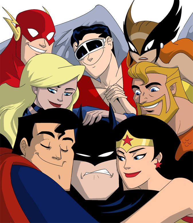Super Friends: The Flash, Plastic Man, Hawkgirl, Black Canary, Aquaman, Superman