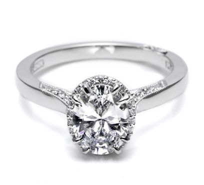 Tacori oval diamond engagement ring