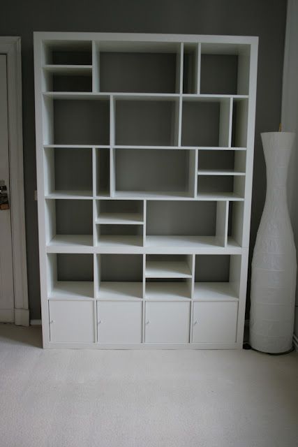Think outside the box when constructing an Ikea Expedit bookshelf to construct y