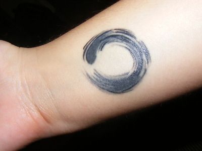 This tattoo is on my right wrist. I always liked what the zen circle (or Ens&#33