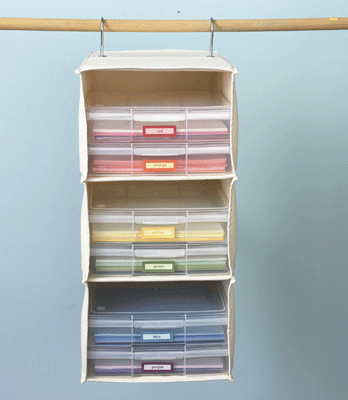 Use one of those closet org. to file students work. could put this in the back o