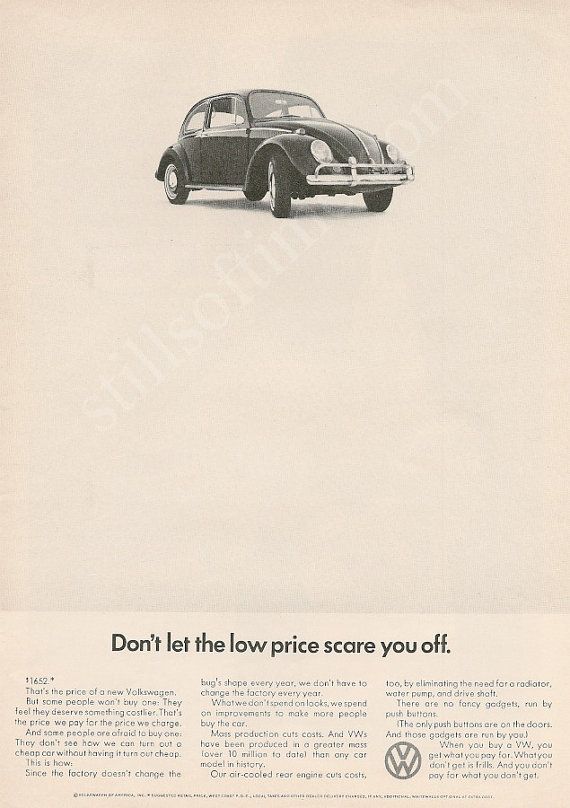 VOLKSWAGEN 1966 Bug Ad