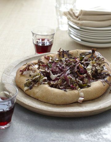 Vegan Radicchio Pizza with Truffle Oil from the vegan cookbook The Kind Diet by