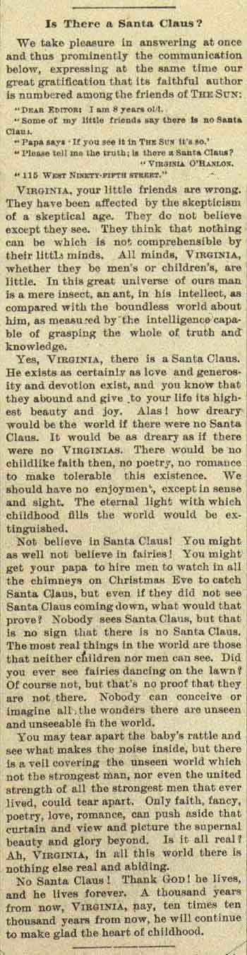 Yes, Virginia, there is a Santa Claus. This totally gets me into the Christmas S
