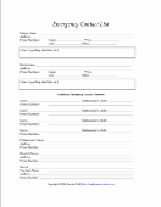 Printable daycare forms